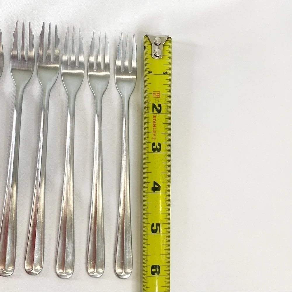 Supreme Cutlery Vintage Stainless Japan Flatware Cocktail/Seafood Forks Lot Of 7